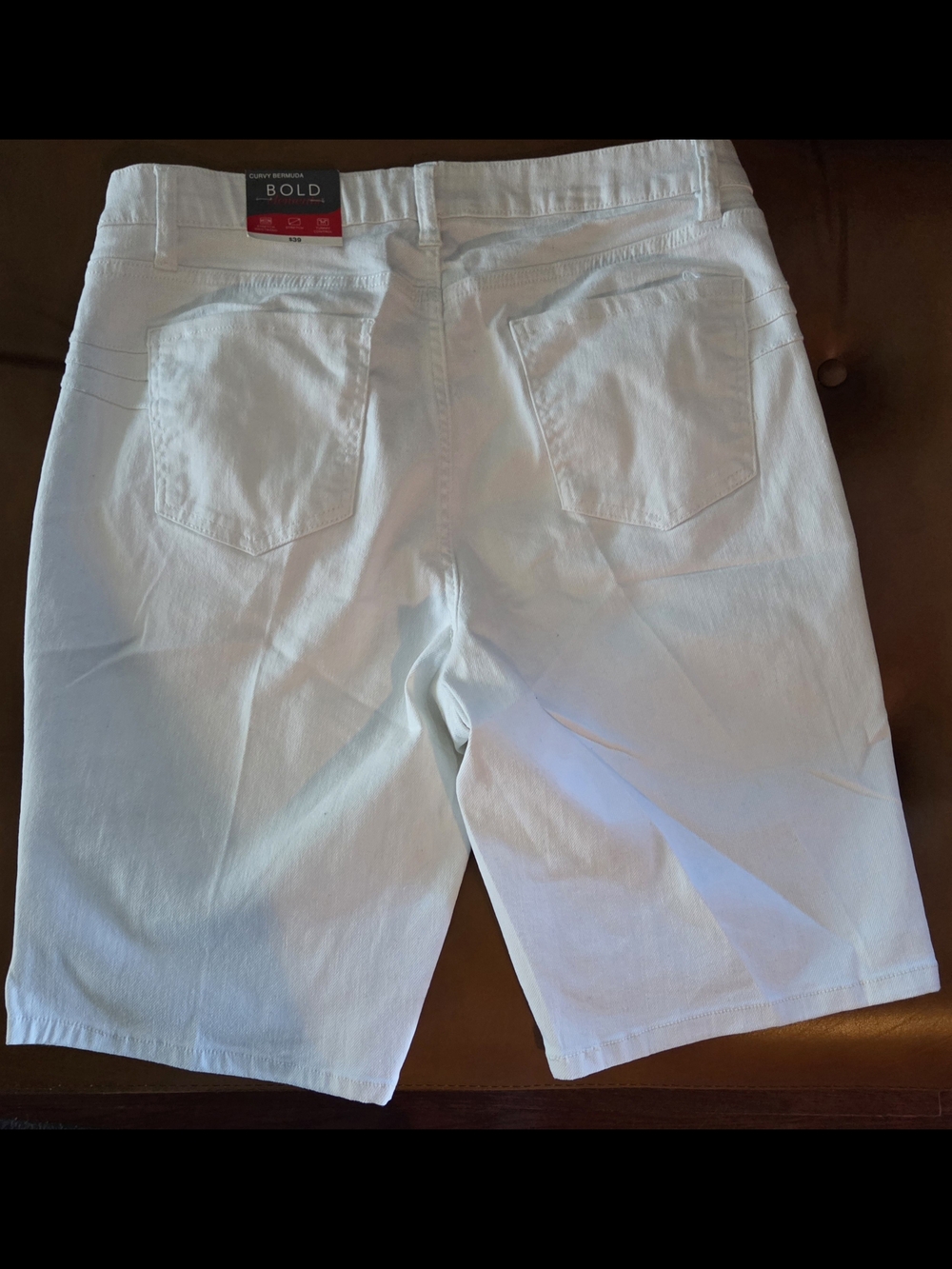Women Bermuda White Shorts